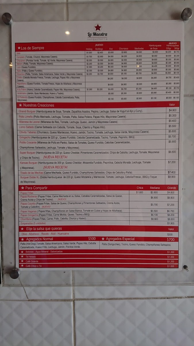 Menu La Maestra Sanguchería-1
